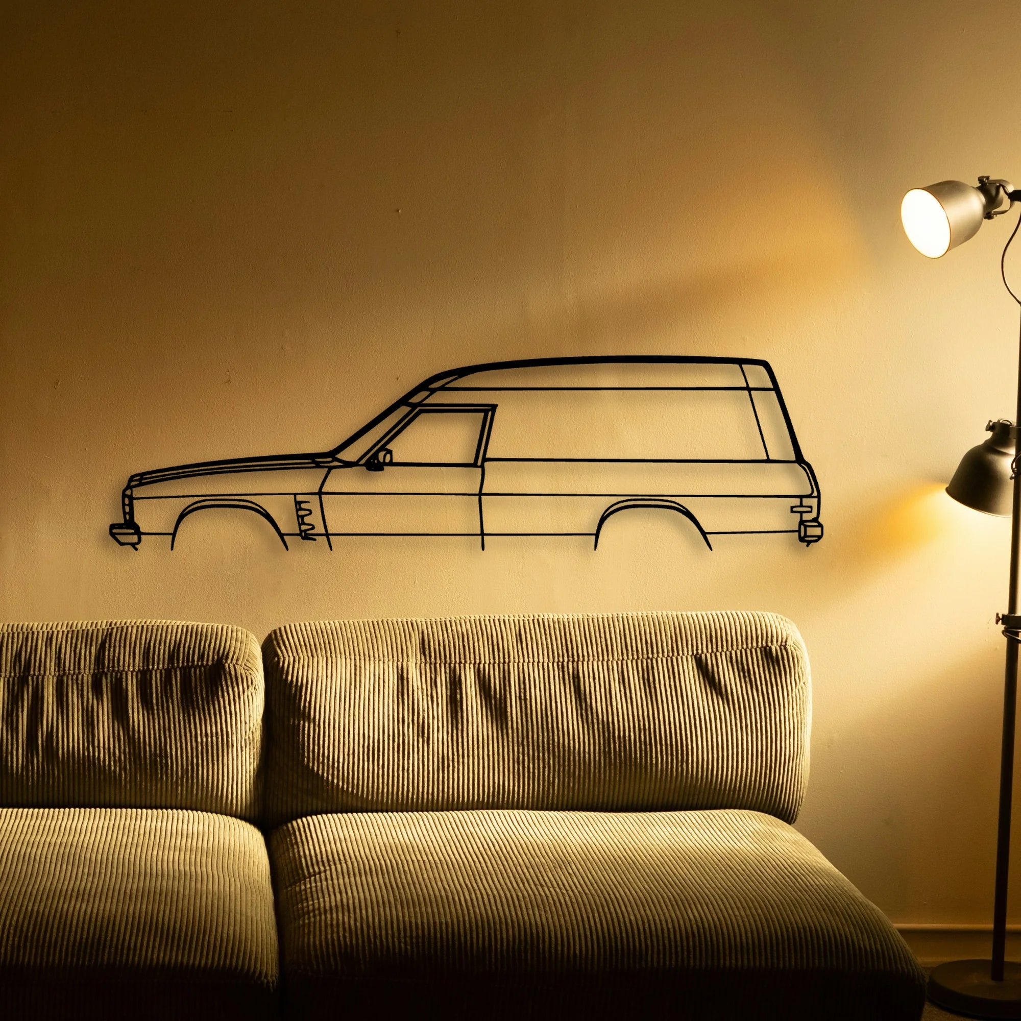 Sandman Panelvan 1975 Classic Silhouette Metal Wall Art - Tinvibe