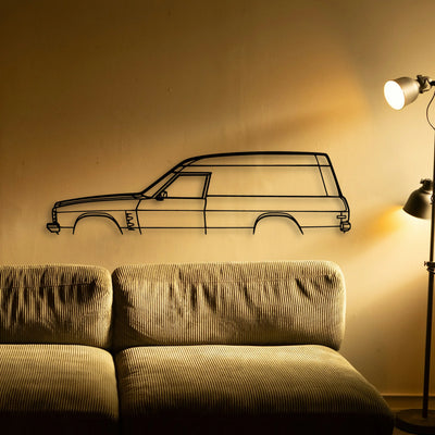 Sandman Panelvan 1975 Classic Silhouette Metal Wall Art - Tinvibe