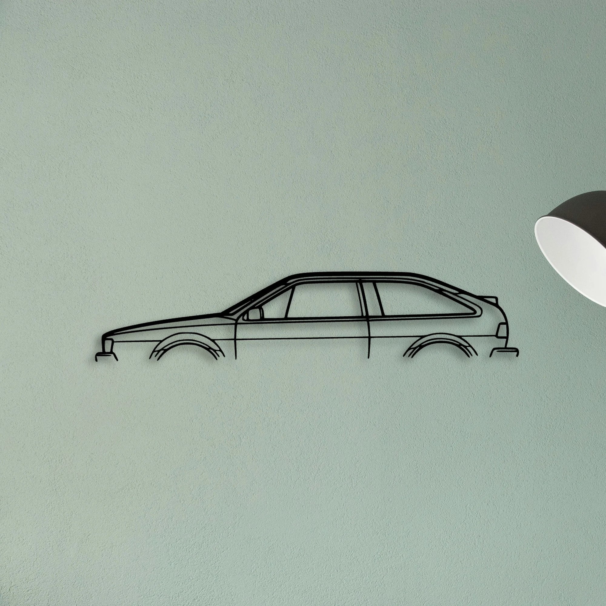 Scirocco 1983 Classic Silhouette Metal Wall Art - Tinvibe
