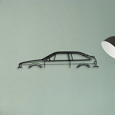 Scirocco 1983 Classic Silhouette Metal Wall Art - Tinvibe