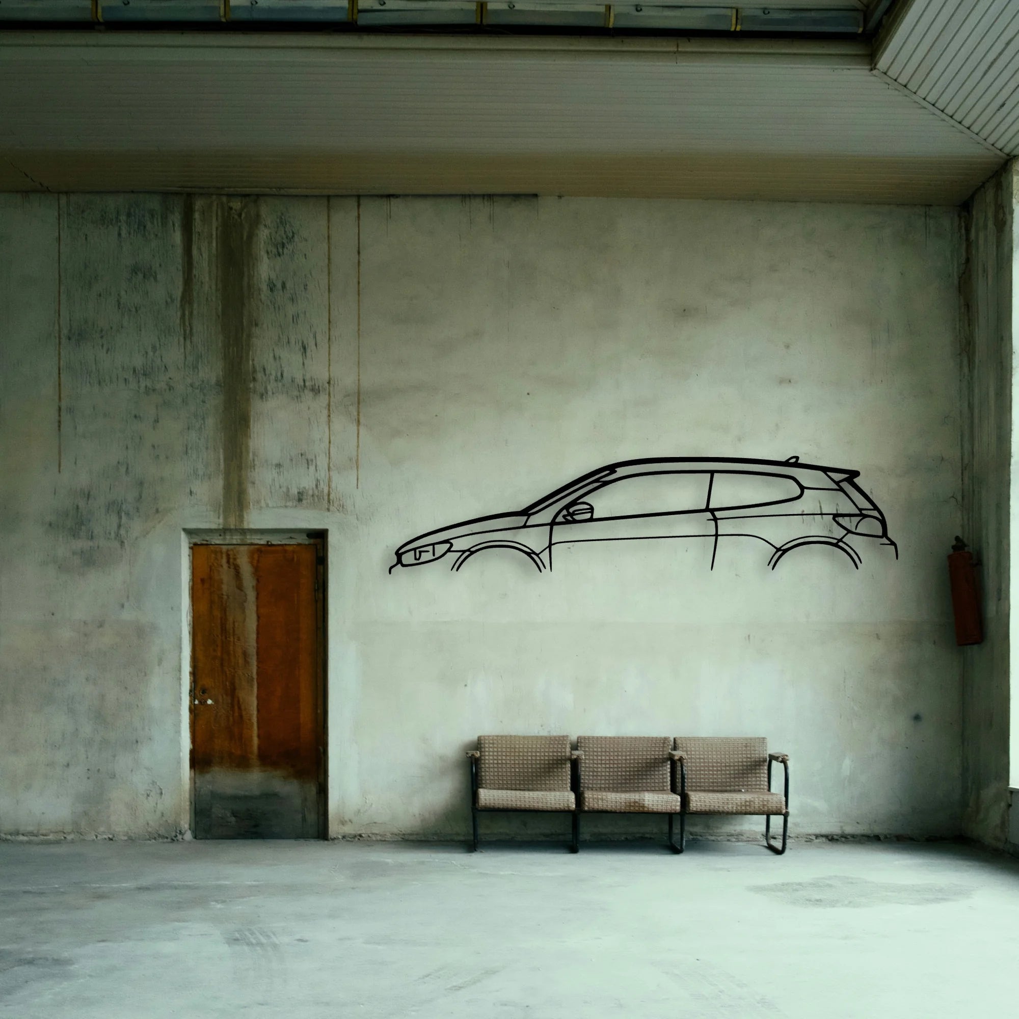 Scirocco 2008 Classic Silhouette Metal Wall Art - Tinvibe