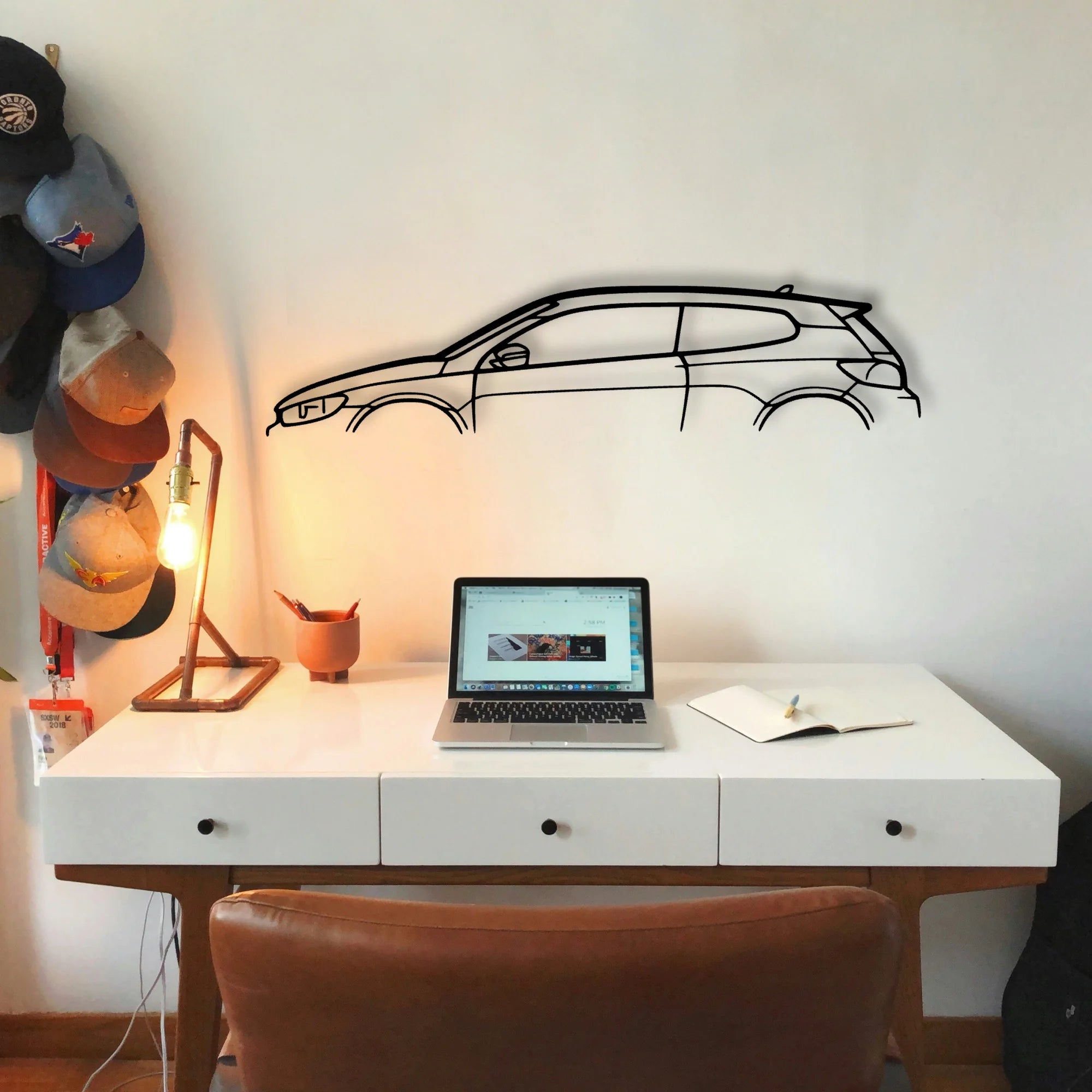 Scirocco 2008 Classic Silhouette Metal Wall Art - Tinvibe