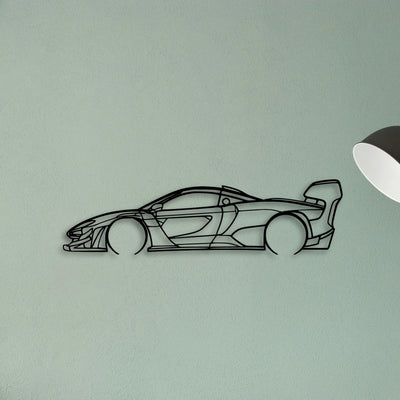 Senna GTR Classic Silhouette Metal Wall Art - Tinvibe