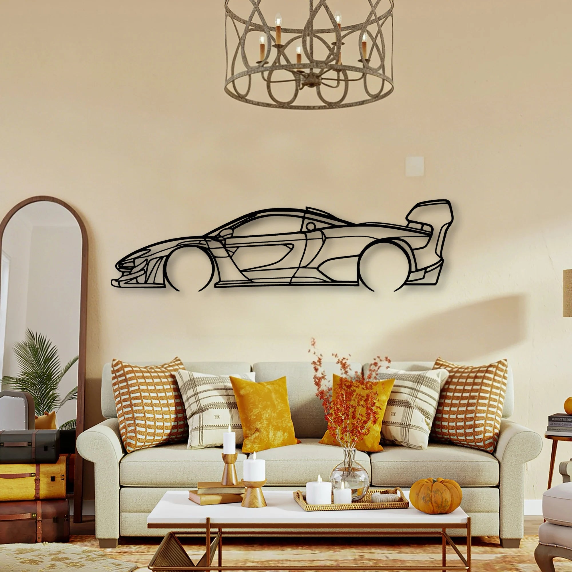 Senna GTR Classic Silhouette Metal Wall Art - Tinvibe