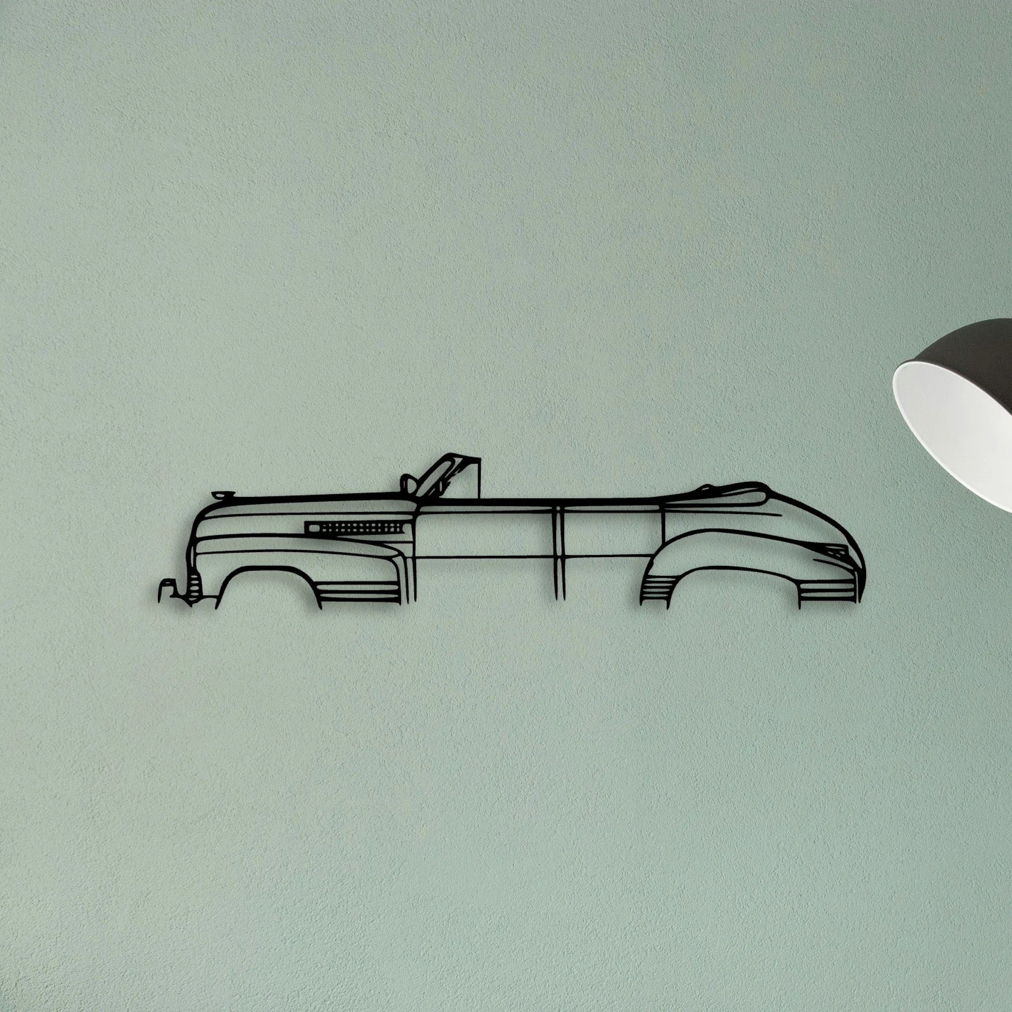 Series 62 Convertible 1941 Classic Silhouette Metal Wall Art - Tinvibe
