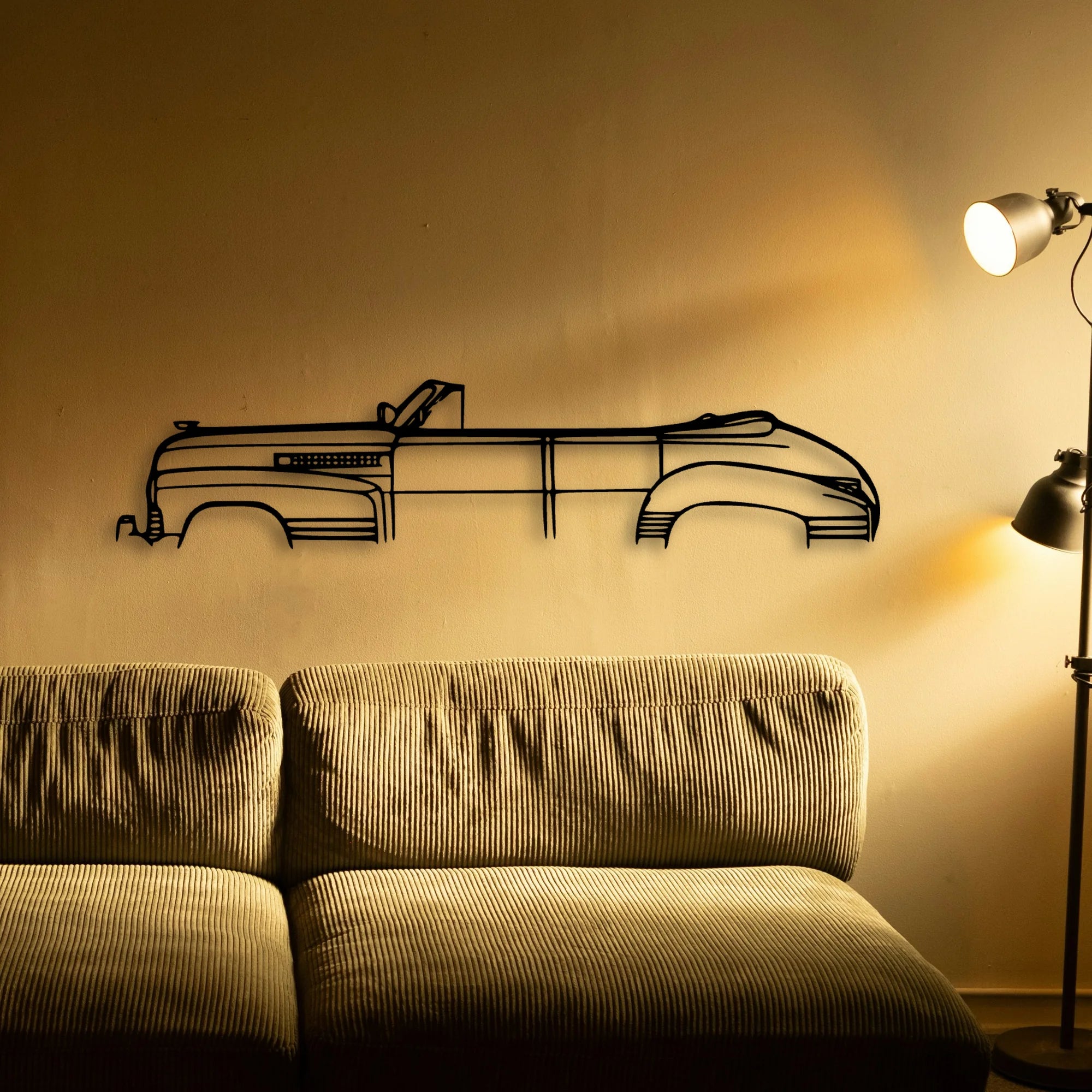Series 62 Convertible 1941 Classic Silhouette Metal Wall Art - Tinvibe