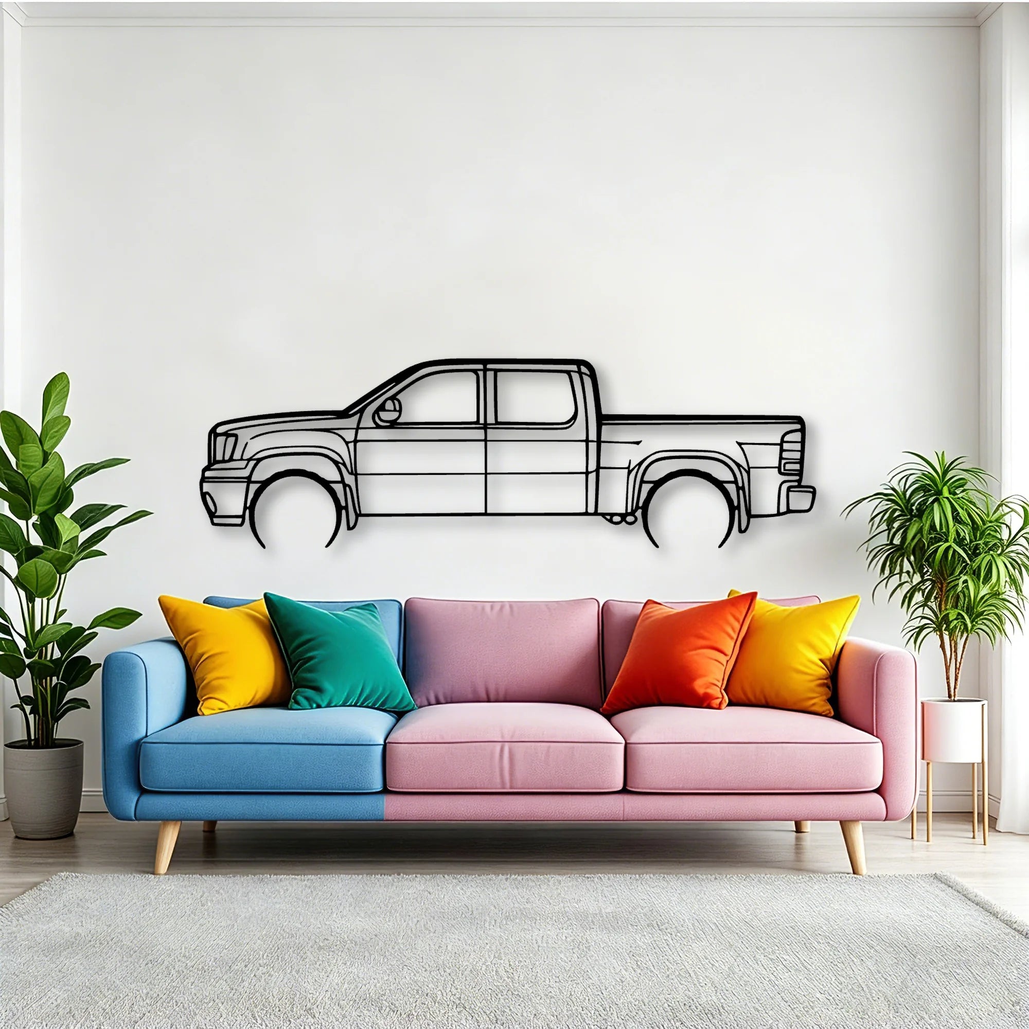 Sierra 1500 2013 Classic Silhouette Metal Wall Art - Tinvibe