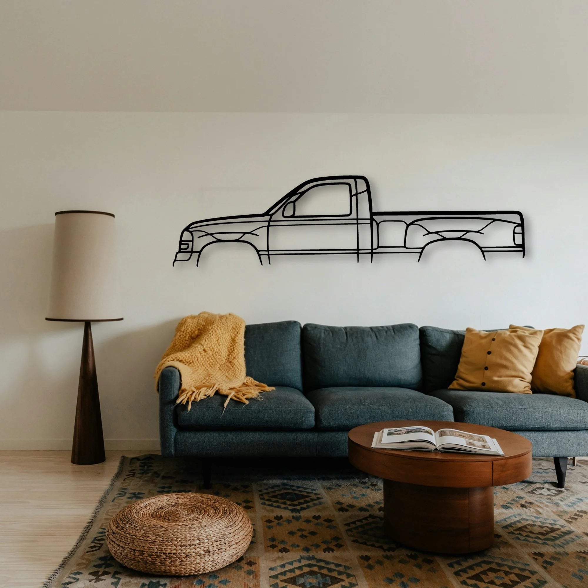Sierra Single CAB Classic Silhouette Metal Wall Art - Tinvibe