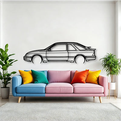 Sierra XR4I 1983 Classic Silhouette Metal Wall Art - Tinvibe