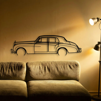 Silver Cloud 2 Classic Silhouette Metal Wall Art - Tinvibe