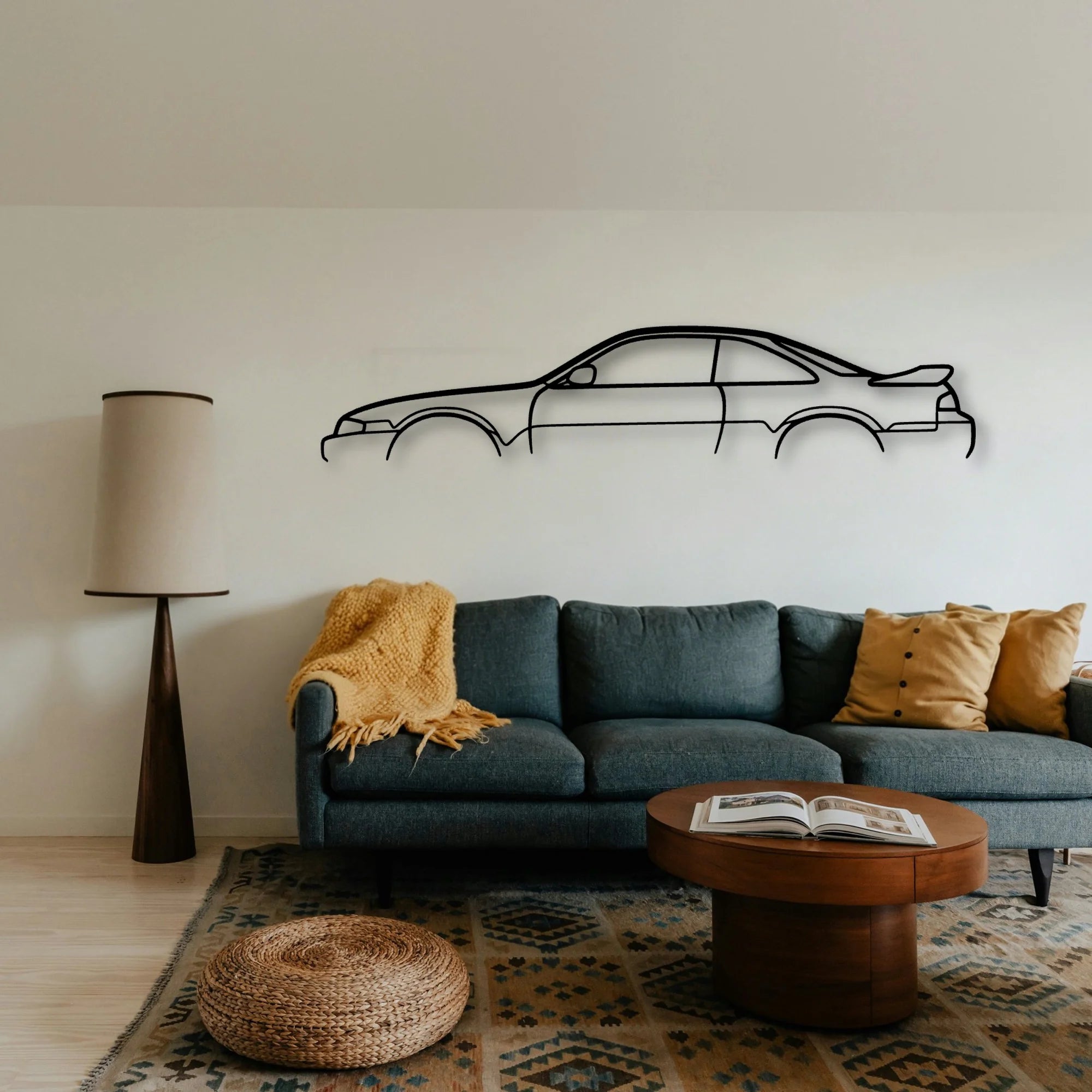 Silvia S14 200SX Classic Silhouette Metal Wall Art - Tinvibe