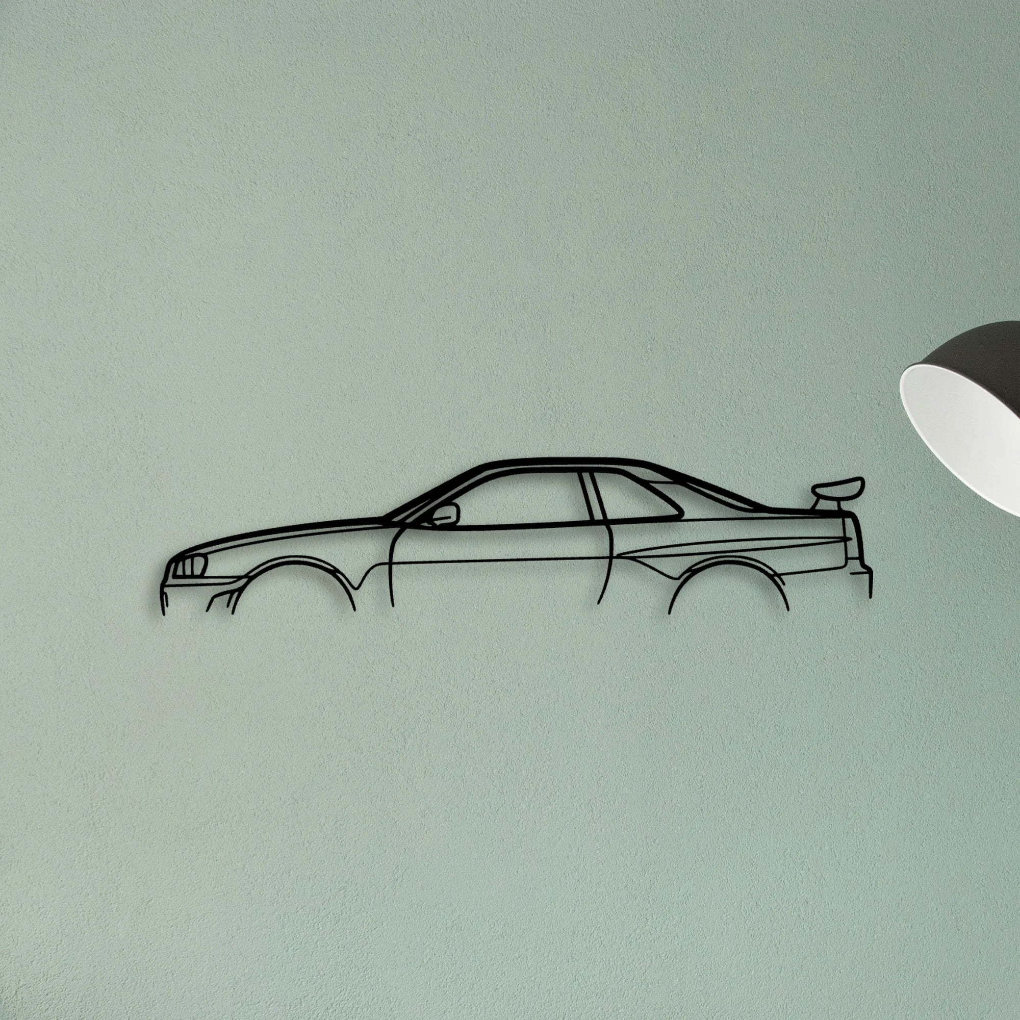 Skyline GT R R34 Classic Silhouette Metal Wall Art - Tinvibe