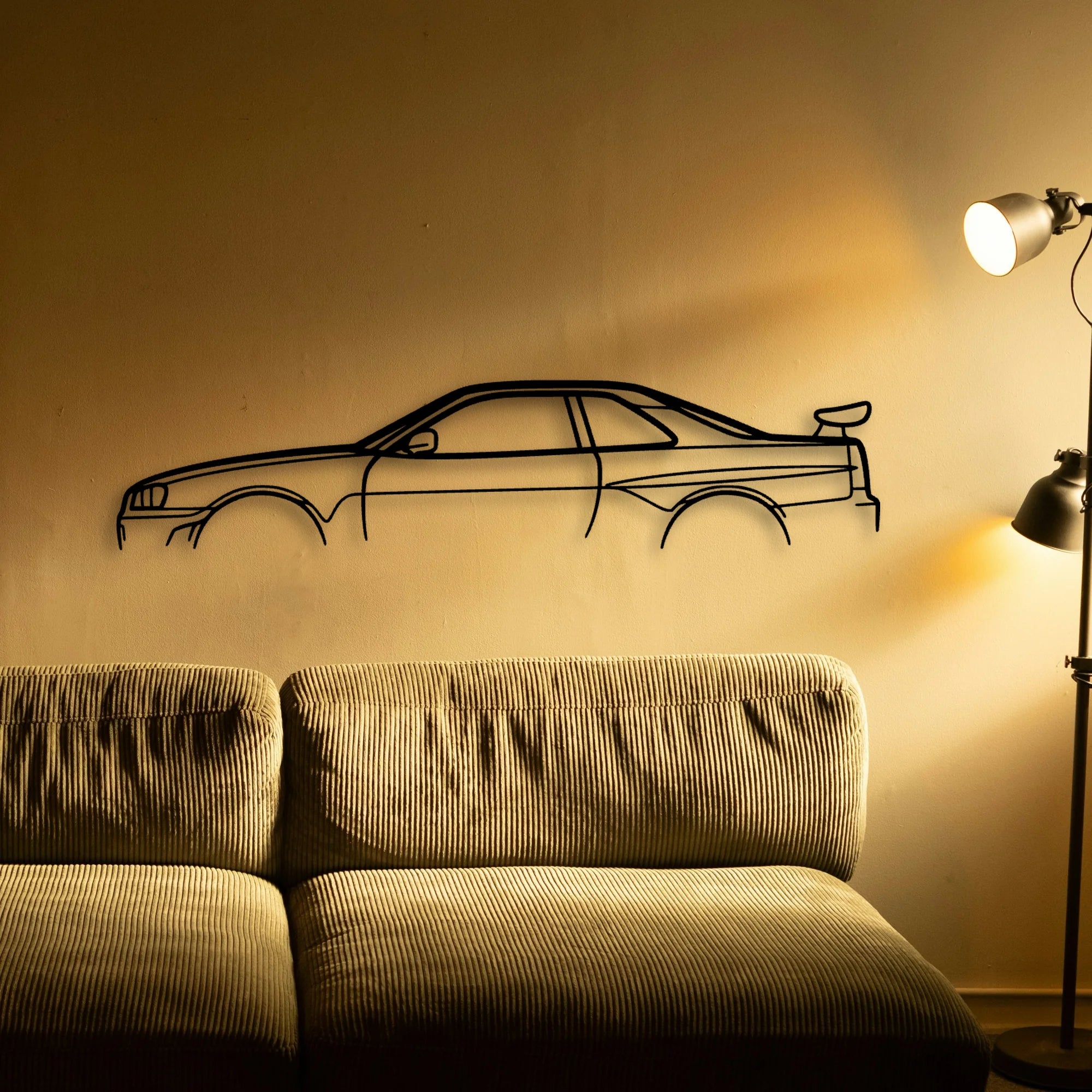 Skyline GT R R34 Classic Silhouette Metal Wall Art - Tinvibe