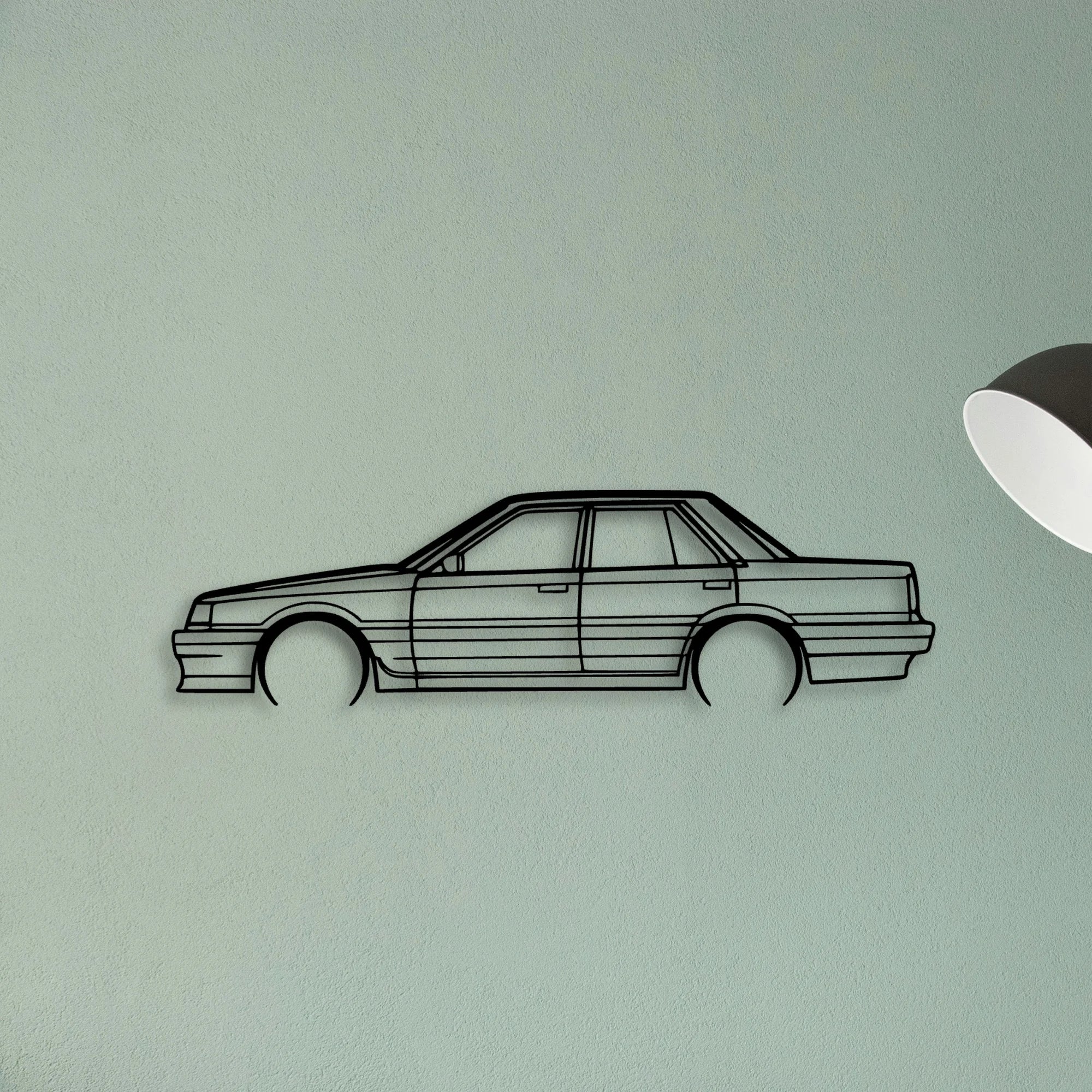 Skyline R31 1989 Classic Silhouette Metal Wall Art - Tinvibe
