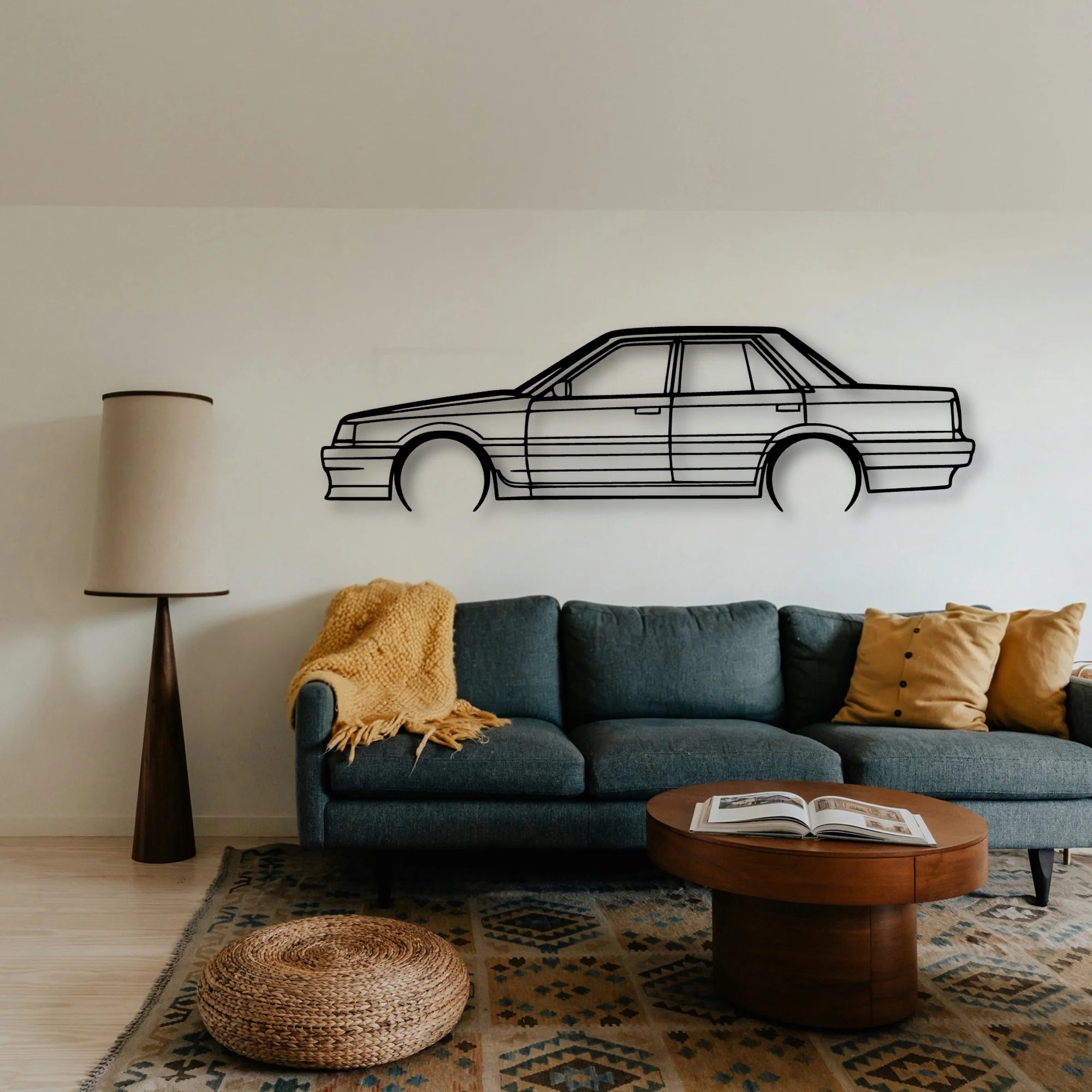 Skyline R31 1989 Classic Silhouette Metal Wall Art - Tinvibe