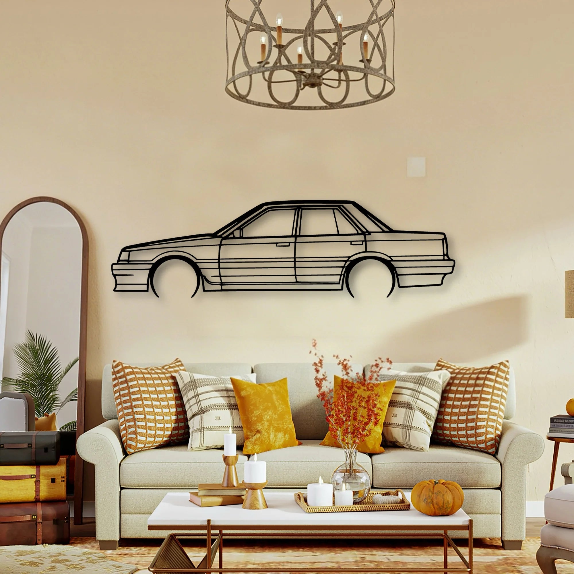Skyline R31 1989 Classic Silhouette Metal Wall Art - Tinvibe