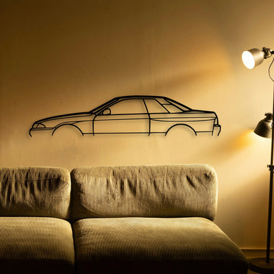 Skyline R32 GTS T Classic Silhouette Metal Wall Art - Tinvibe