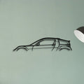 Smart Coupe B Edition 2002 Classic Silhouette Metal Wall Art - Tinvibe