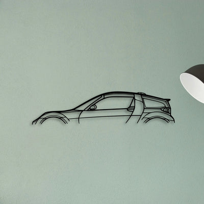 Smart Coupe B Edition 2002 Classic Silhouette Metal Wall Art - Tinvibe