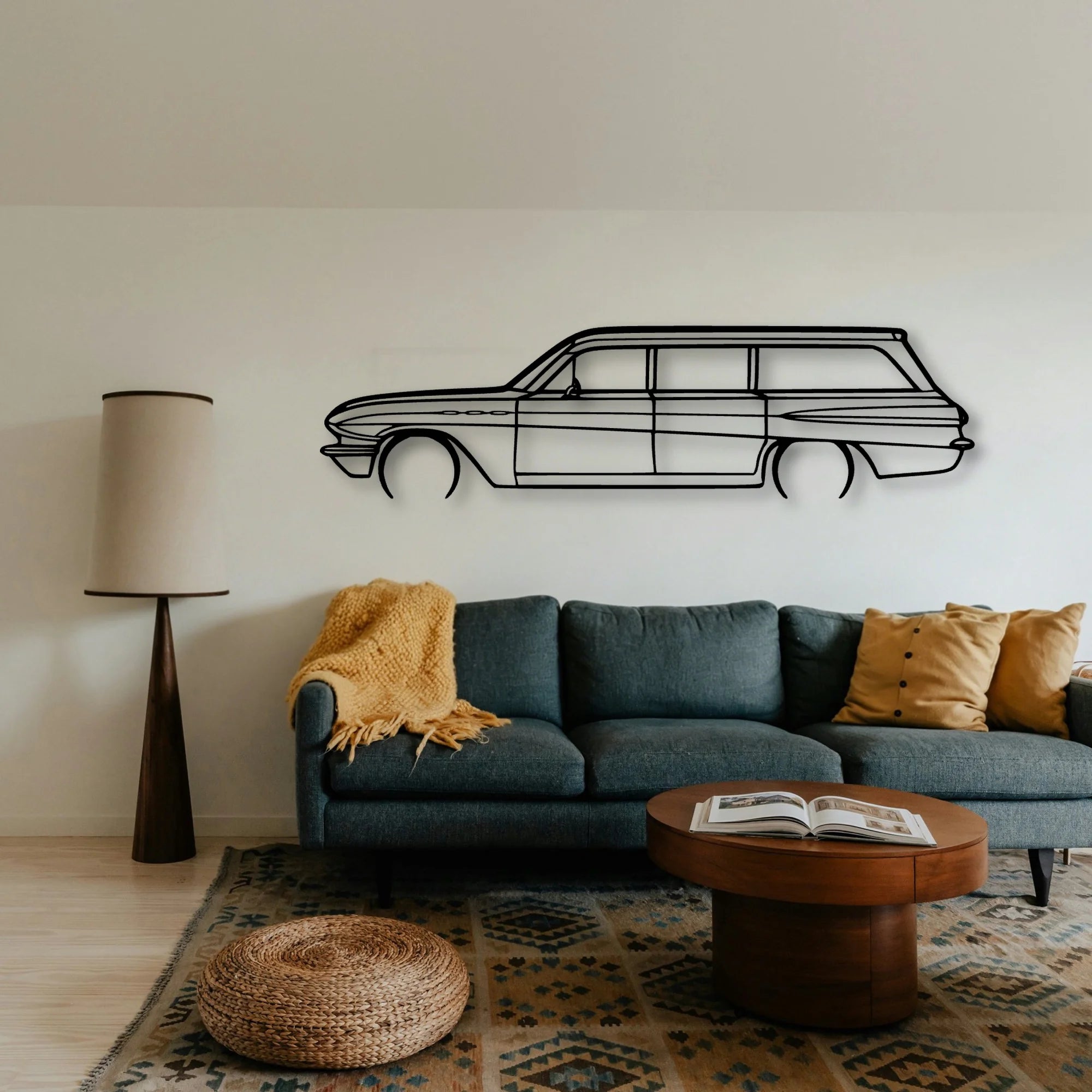 Special Wagon 1962 Classic Silhouette Metal Wall Art - Tinvibe
