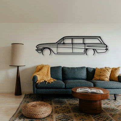 Special Wagon 1962 Classic Silhouette Metal Wall Art - Tinvibe