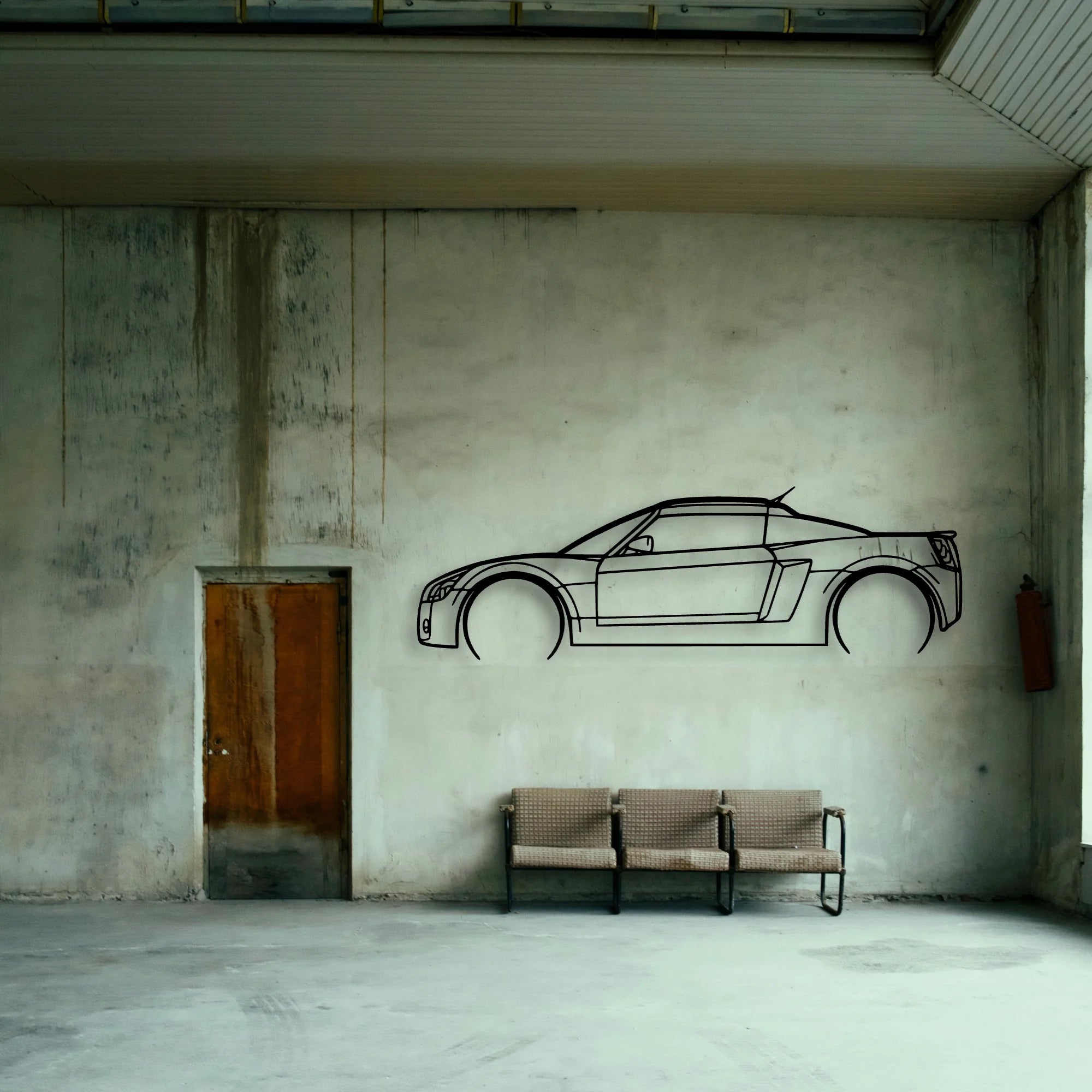 Speedster 2 2004 Classic Silhouette Metal Wall Art - Tinvibe