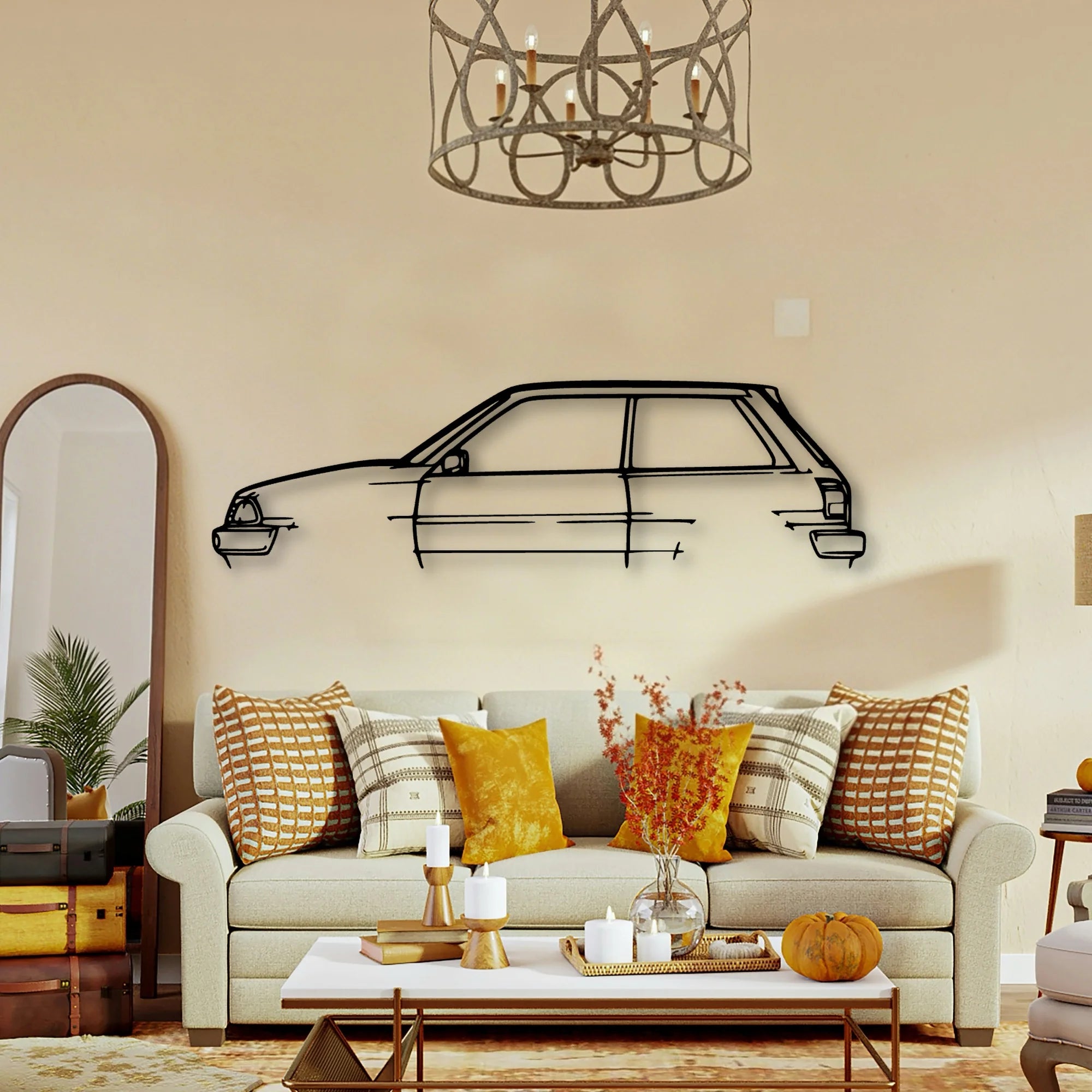 Starlet 1988 EP71 Classic Silhouette Metal Wall Art - Tinvibe