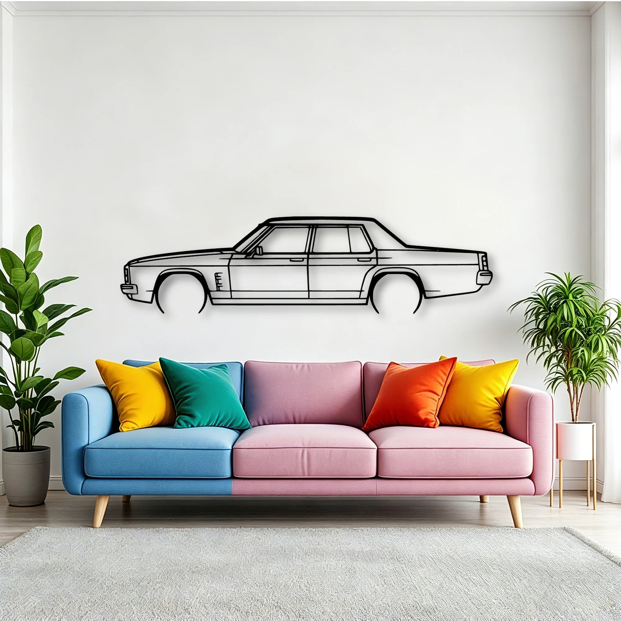 Statesman 1975 Classic Silhouette Metal Wall Art - Tinvibe