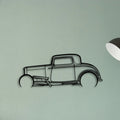 Street ROD 1932 Classic Silhouette Metal Wall Art - Tinvibe