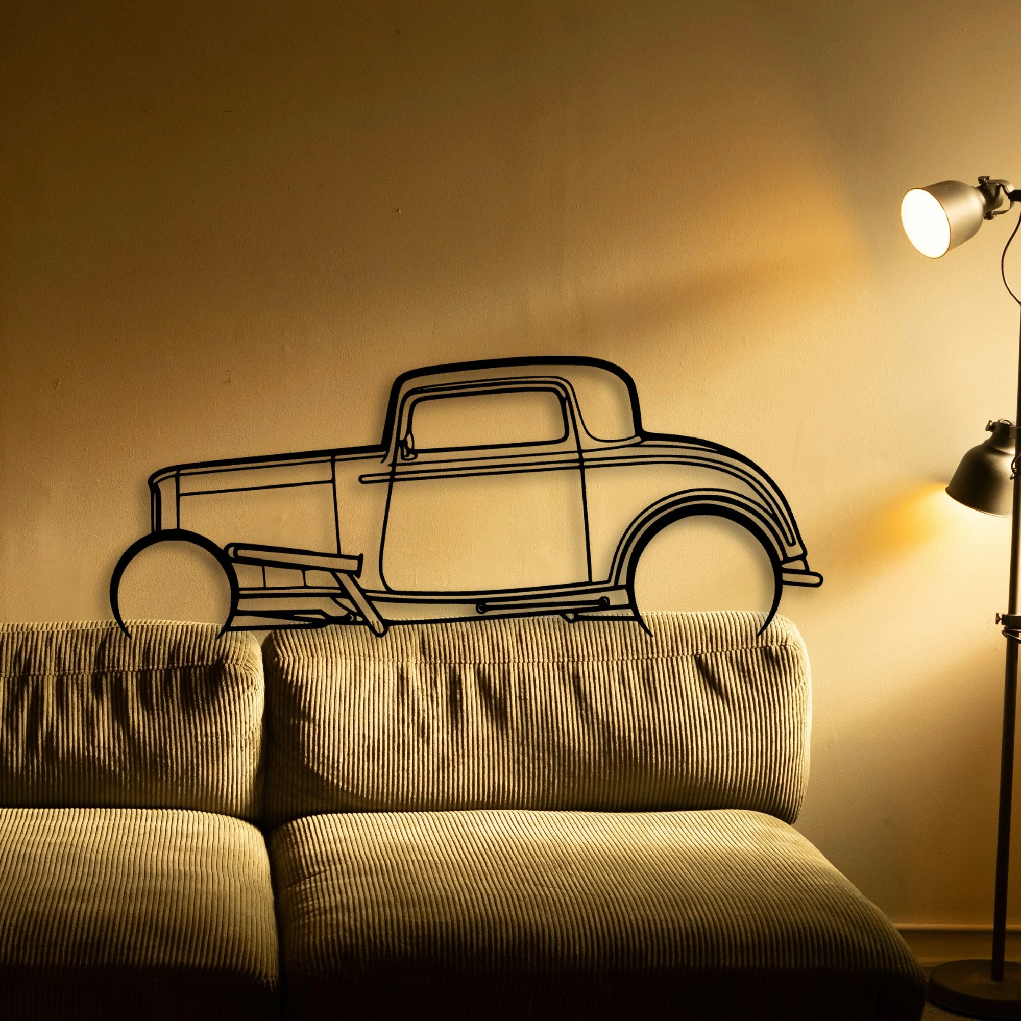 Street ROD 1932 Classic Silhouette Metal Wall Art - Tinvibe