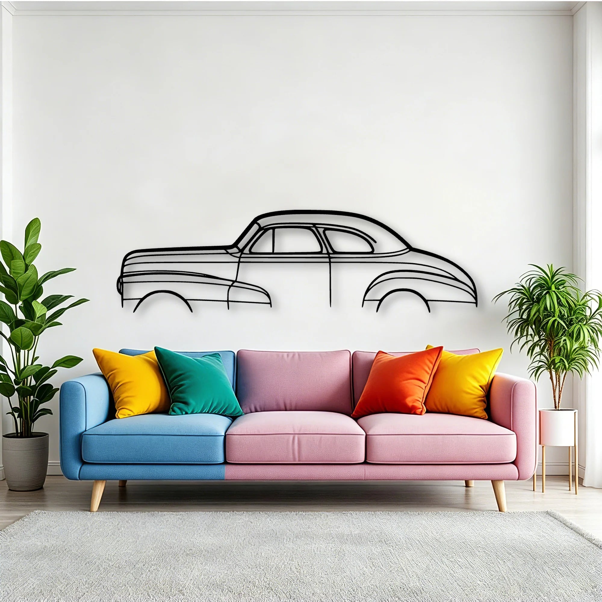 Stylemaster Coupe 1948 Classic Silhouette Metal Wall Art - Tinvibe