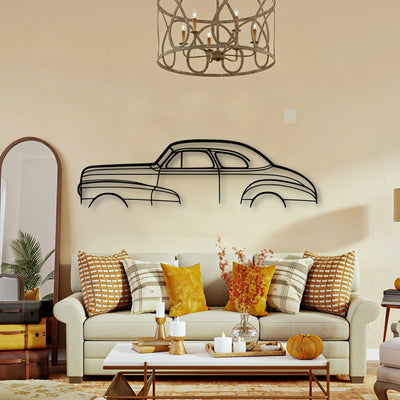Stylemaster Coupe 1948 Classic Silhouette Metal Wall Art - Tinvibe