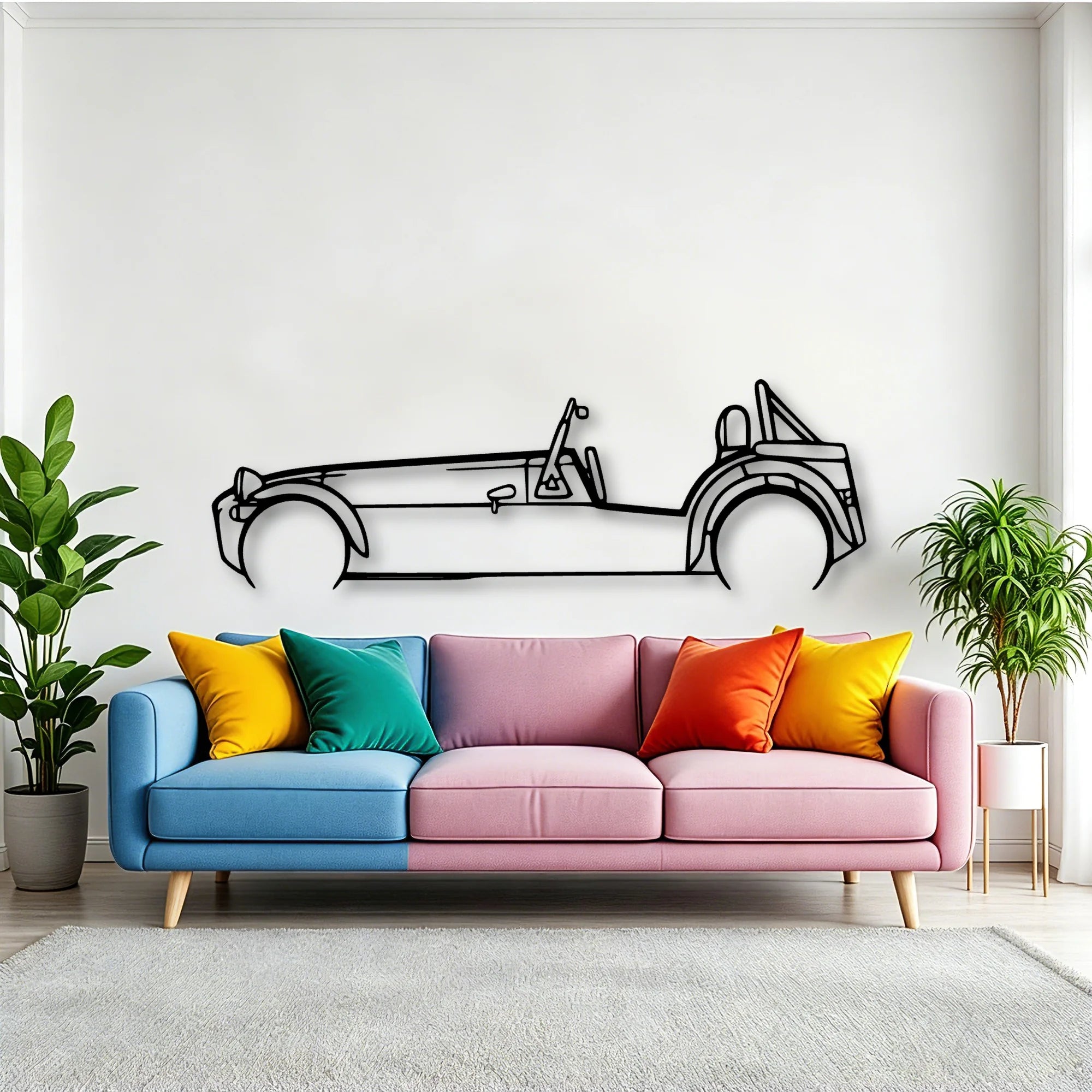 Super 7 Classic Silhouette Metal Wall Art - Tinvibe