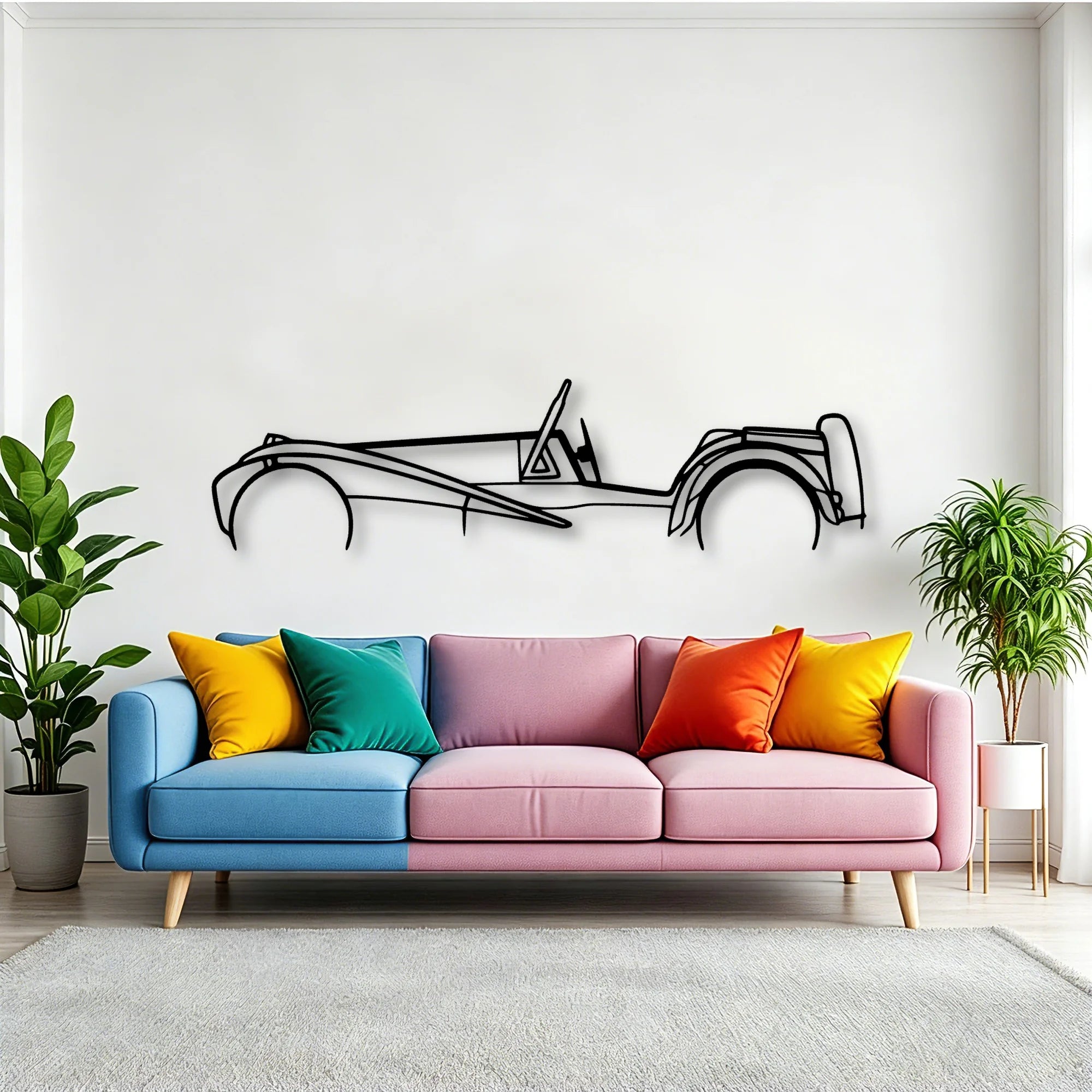 Super Seven Classic Silhouette Metal Wall Art - Tinvibe