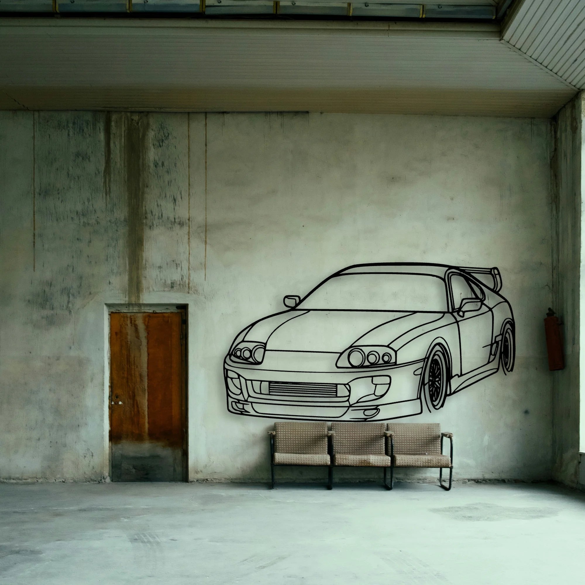 Supra 1994 Angle Classic Silhouette Metal Wall Art - Tinvibe