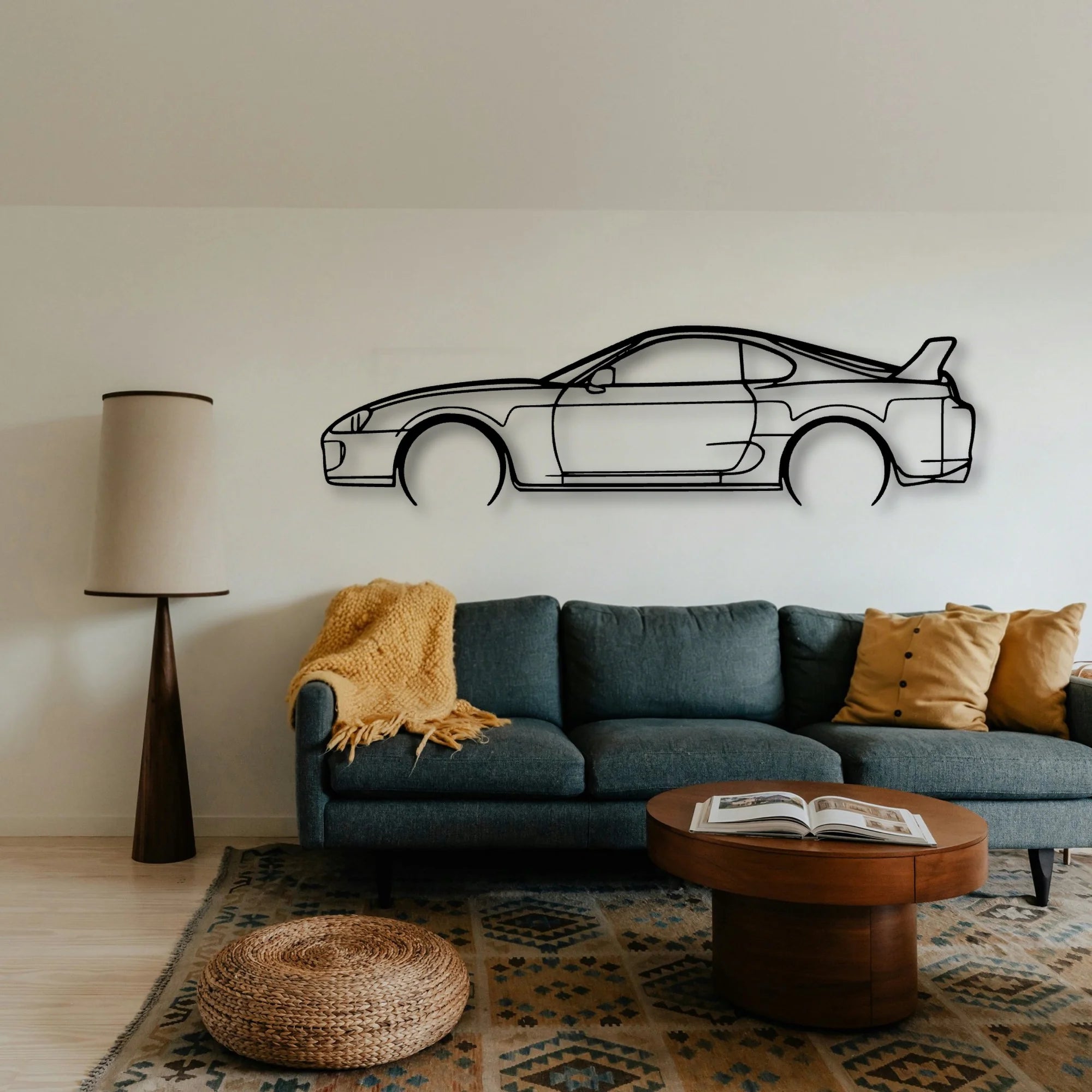Supra MK4 1993 Classic Silhouette Metal Wall Art - Tinvibe