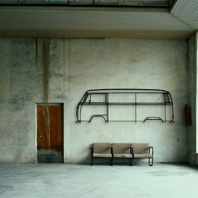 T2 BUS 1977 Classic Silhouette Metal Wall Art - Tinvibe