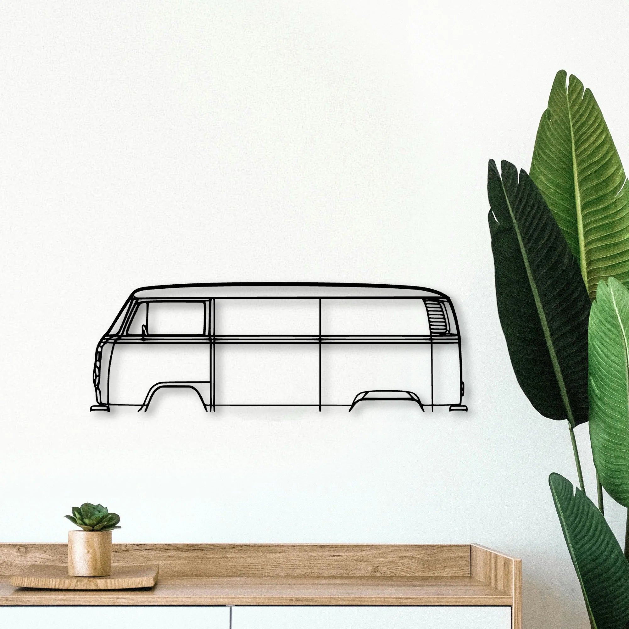 T2 BUS 1977 Classic Silhouette Metal Wall Art - Tinvibe