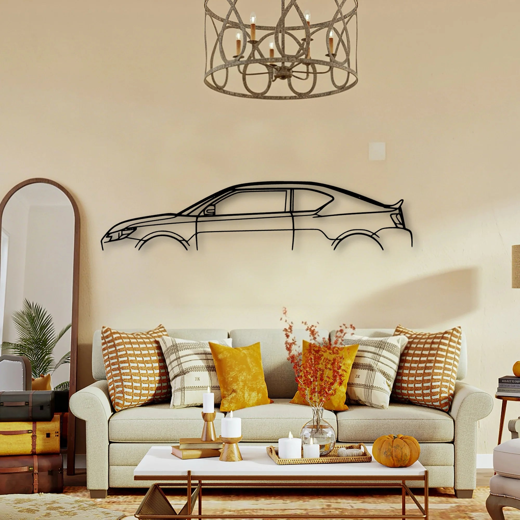 TC 2015 Classic Silhouette Metal Wall Art - Tinvibe
