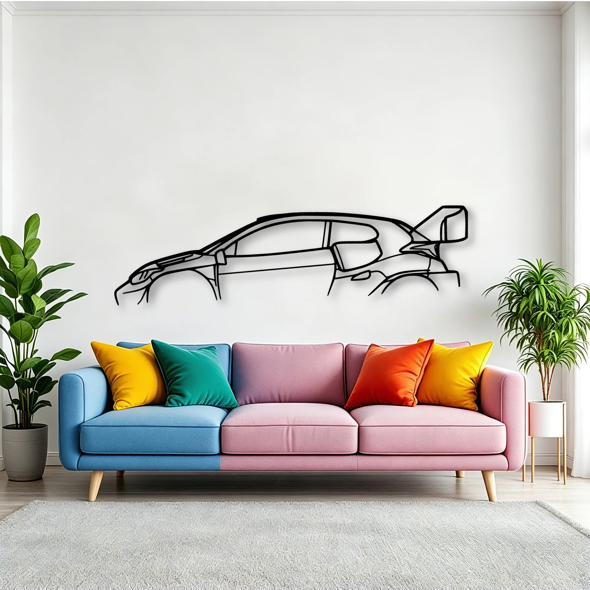 TGR RALLY1 Classic Silhouette Metal Wall Art - Tinvibe