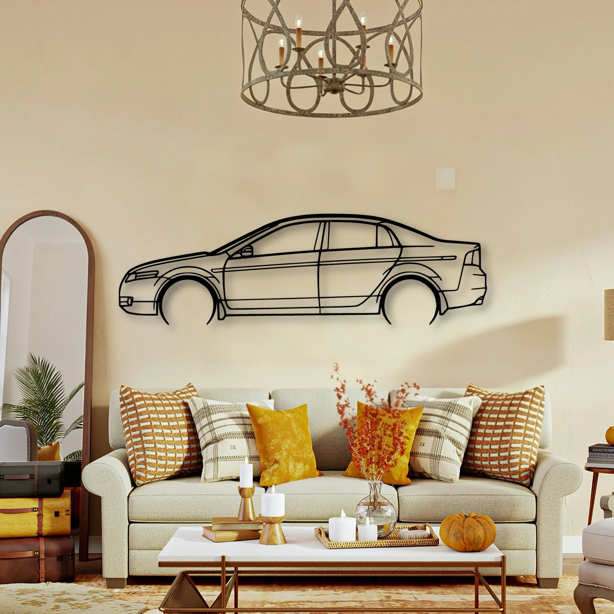 TL 2007 Classic Silhouette Metal Wall Art - Tinvibe