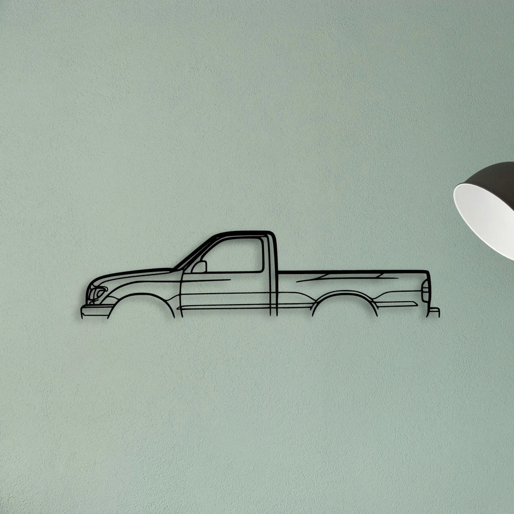 Tacoma 2002 Classic Silhouette Metal Wall Art - Tinvibe