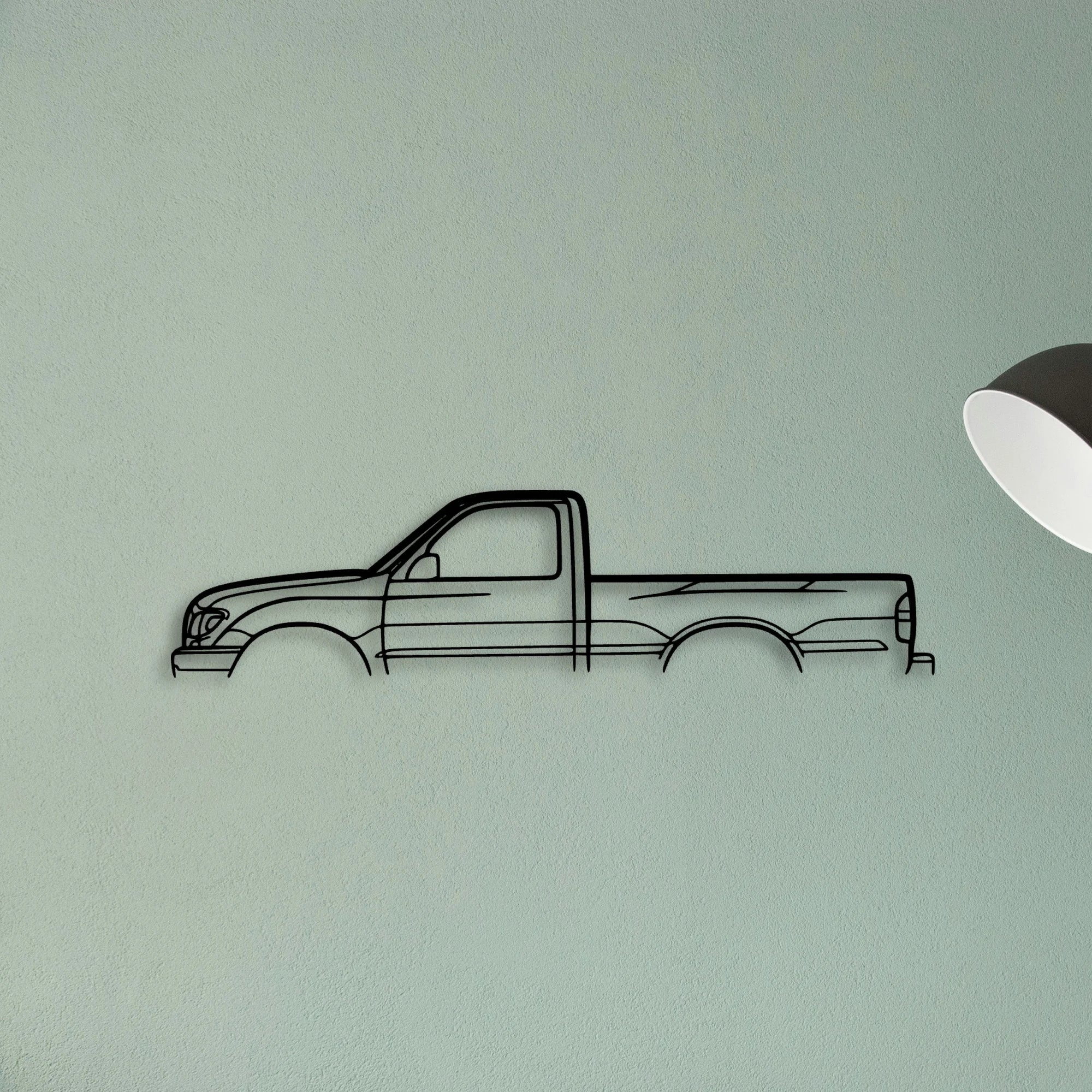 Tacoma 2002 Classic Silhouette Metal Wall Art - Tinvibe