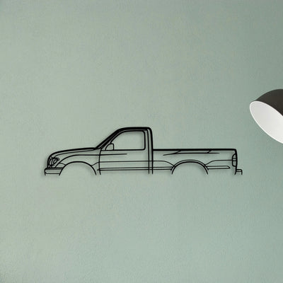 Tacoma 2002 Classic Silhouette Metal Wall Art - Tinvibe