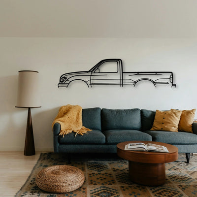 Tacoma 2002 Classic Silhouette Metal Wall Art - Tinvibe