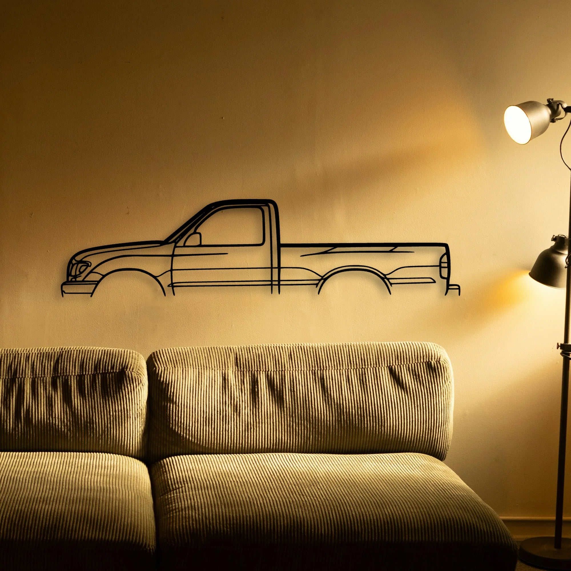 Tacoma 2002 Classic Silhouette Metal Wall Art - Tinvibe