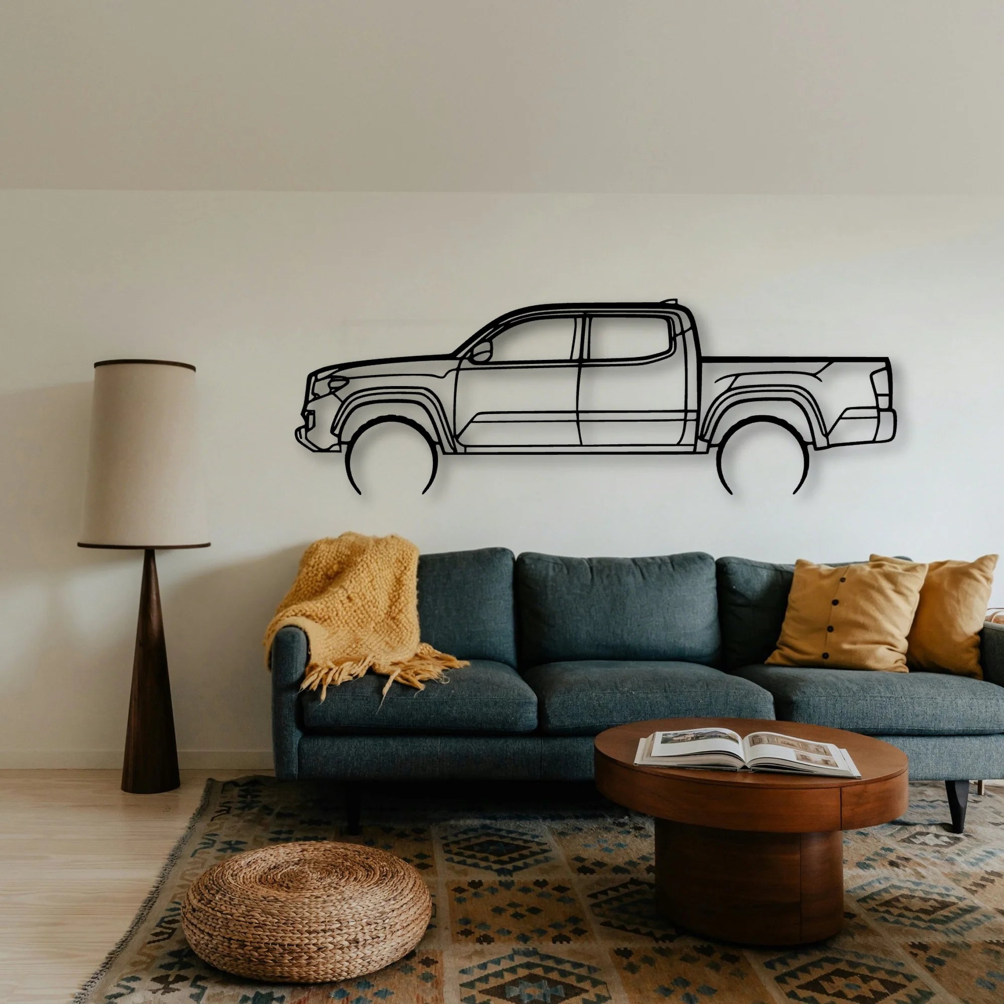 Tacoma Lunar Rock 2 Classic Silhouette Metal Wall Art - Tinvibe
