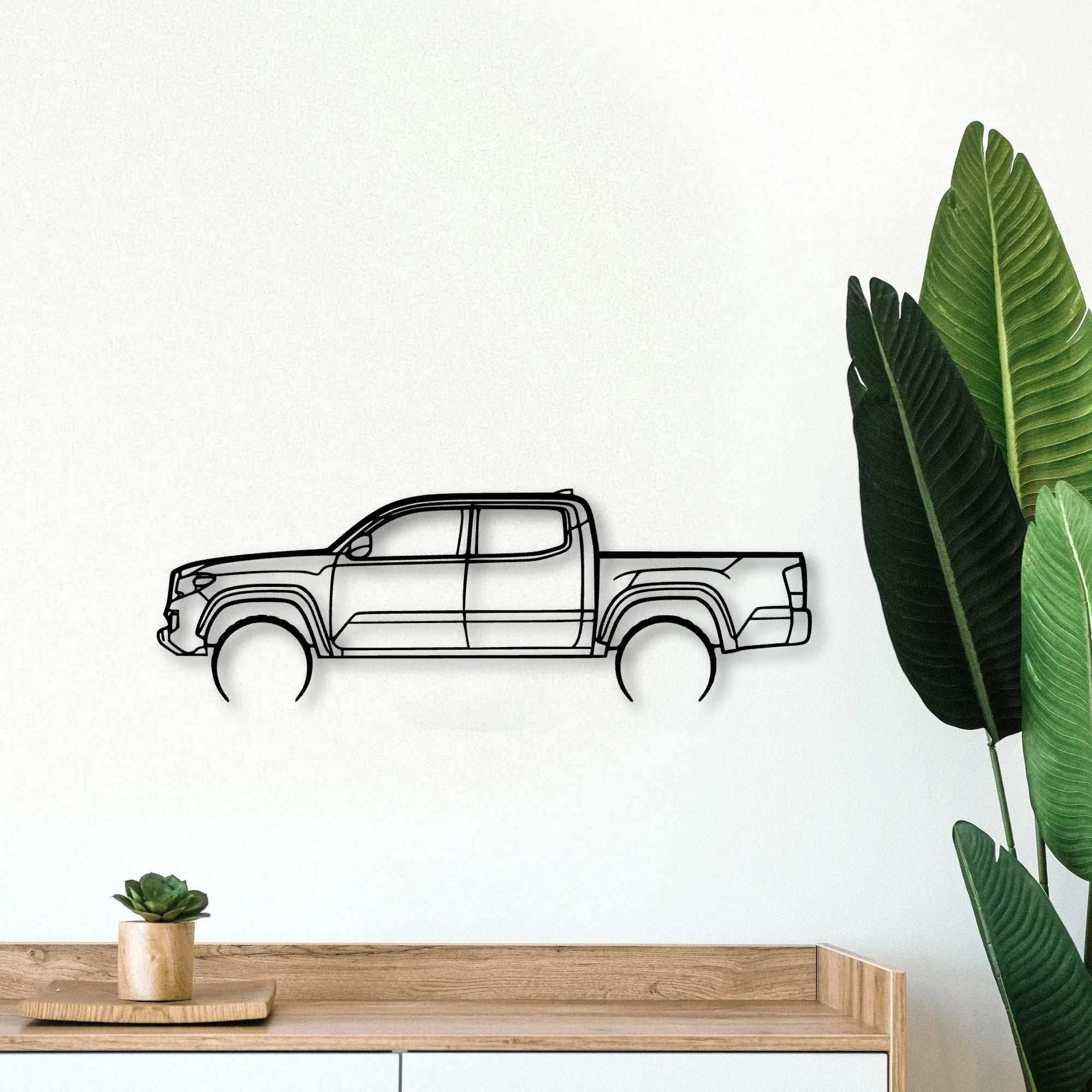 Tacoma Lunar Rock 2 Classic Silhouette Metal Wall Art - Tinvibe