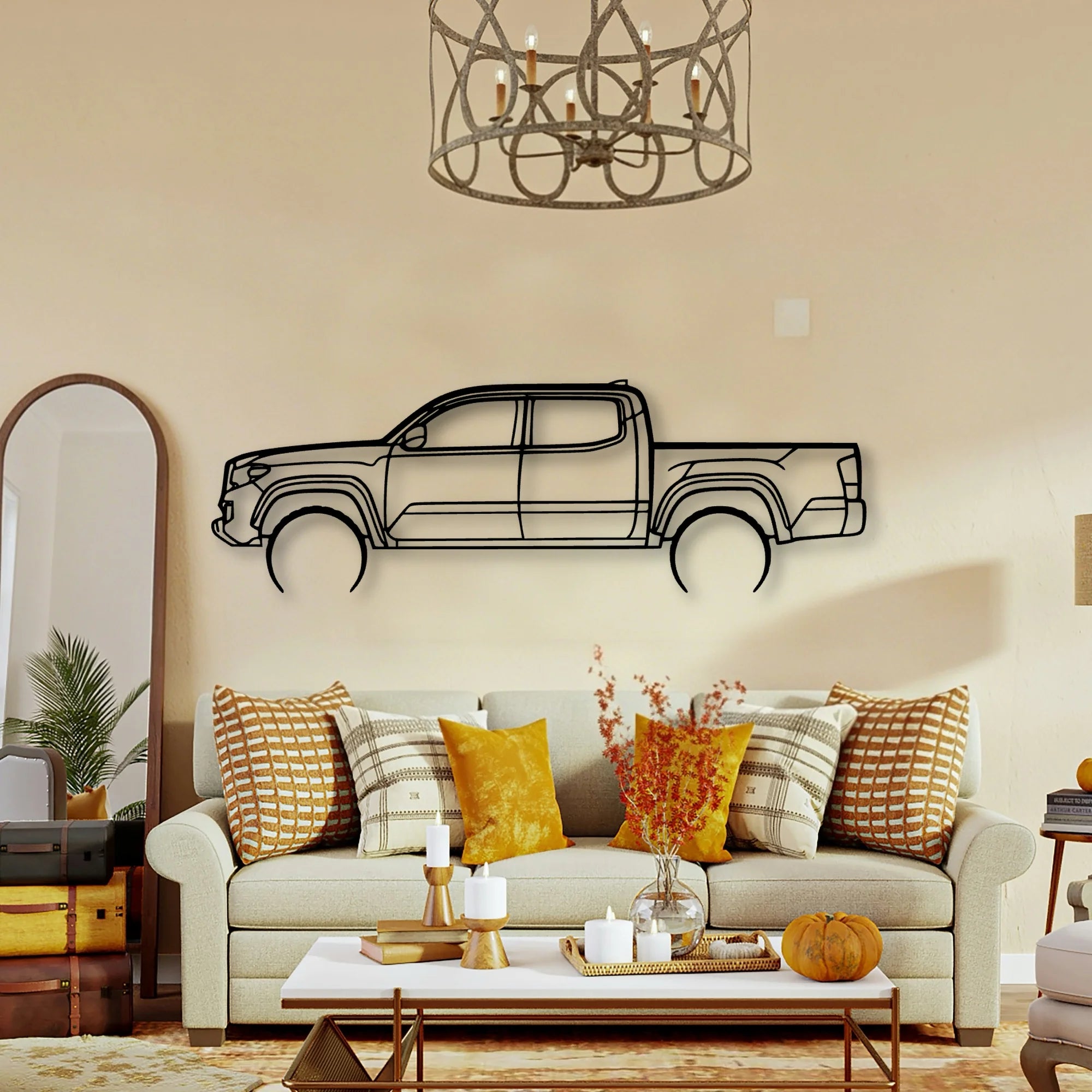 Tacoma Lunar Rock 2 Classic Silhouette Metal Wall Art - Tinvibe