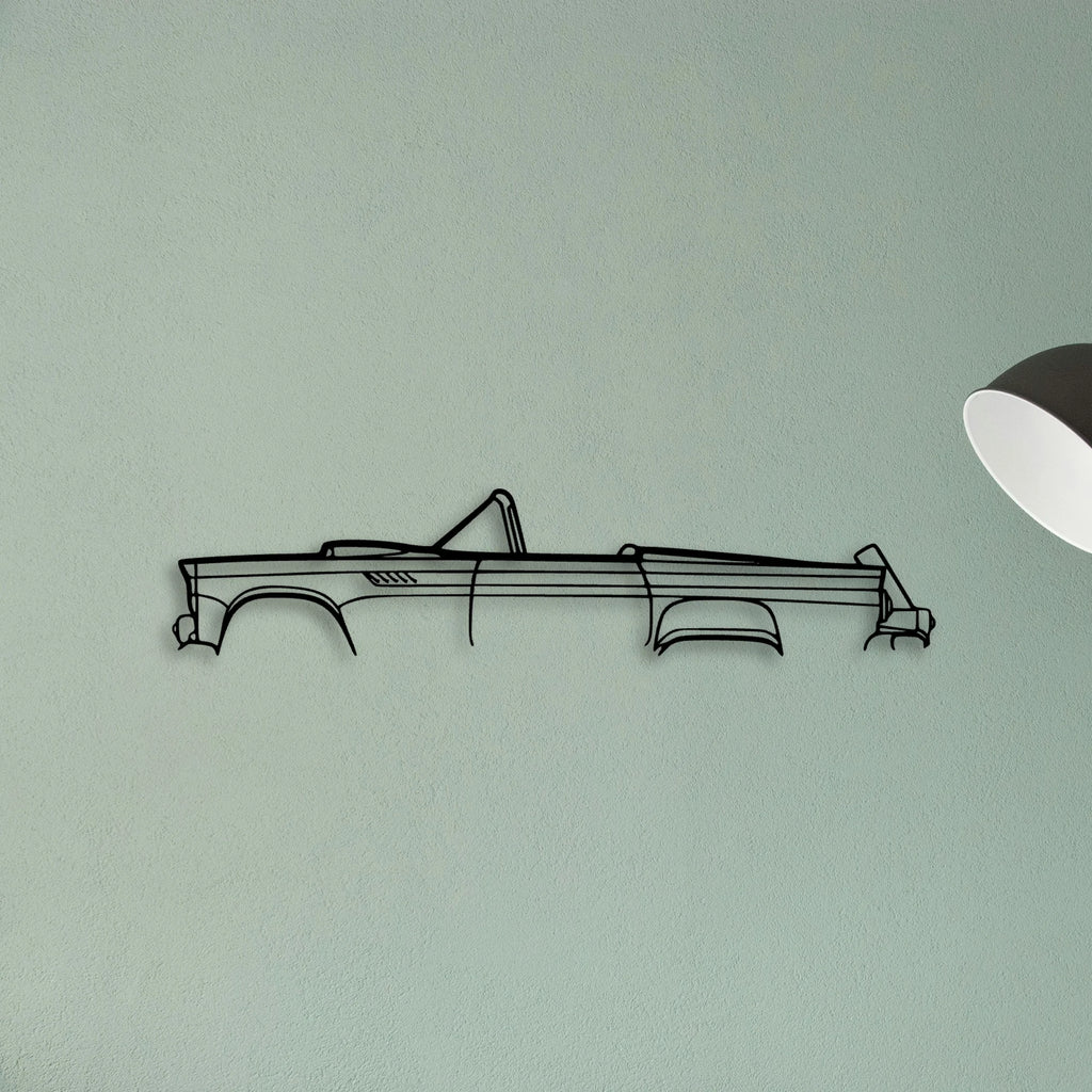 Thunderbird 1955 Classic Silhouette Metal Wall Art - Tinvibe